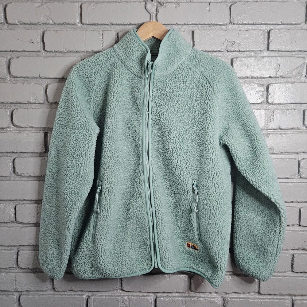 FjallRaven Womens Jacket Vardag Pile Fleece Large Aloe Green Full Zip‎ Coat